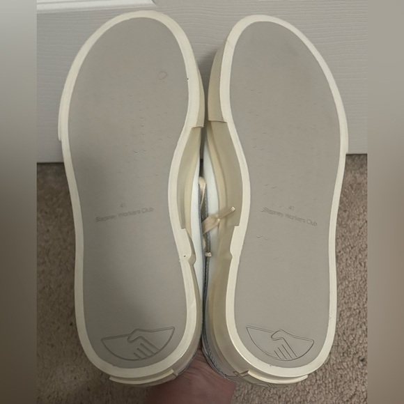 Stepney‎ Workers Club | Dellow S Strike Leather Sneakers White Putty Sz 41/8